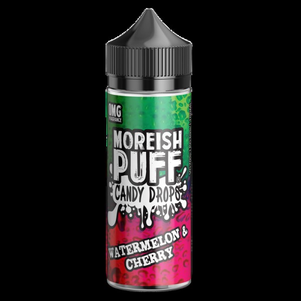 Moreish Puff Candy Drops Watermelon & Cherry 0mg 100ml Short Fill E-Liquid