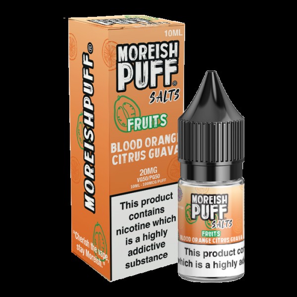 Moreish Puff Fruits Blood Orange Citrus Guava 10ml Nic Salt