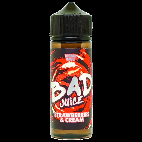 Bad Juice Strawberries & Cream 0mg 100ml Short Fill E-Liquid