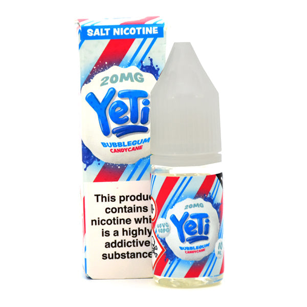 Yeti Bubblegum Candy Cane 10ml Nic Salt