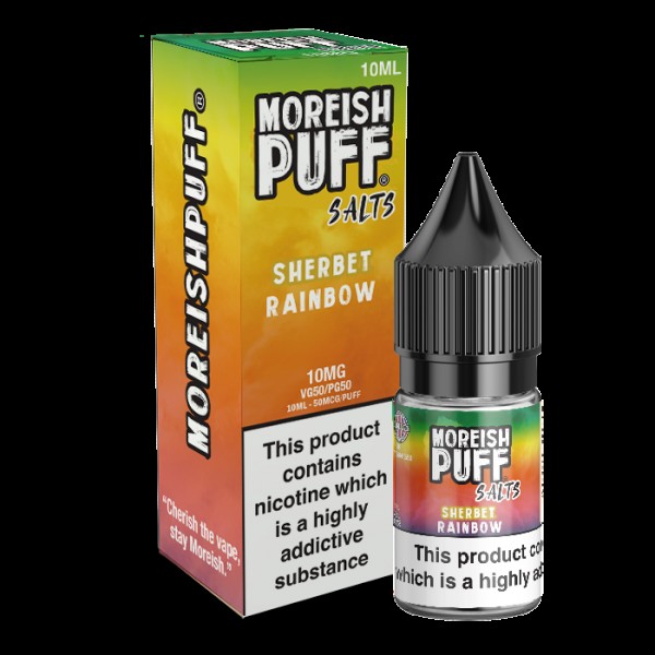 Moreish Puff Salts Rainbow Sherbet 10ml Nic Salt