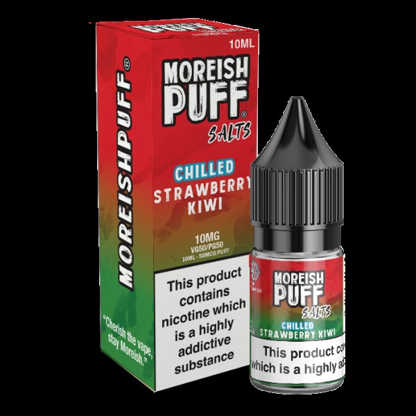 Moreish Puff Salts Strawberry & Kiwi Chilled 10ml Nic Salt