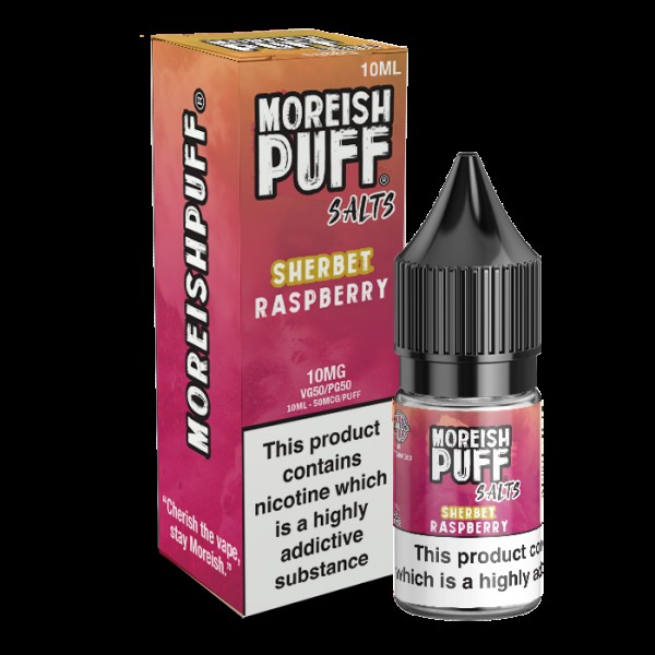 Moreish Puff Salts Raspberry Sherbet 10ml Nic Salt