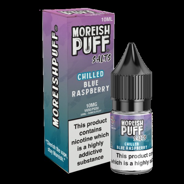 Moreish Puff Salts Blue Raspberry Chilled 10ml Nic...