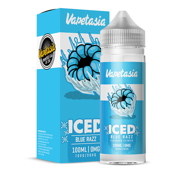 Vapetasia ICED Blue Razz 0mg 100ml Short Fill E-Li...