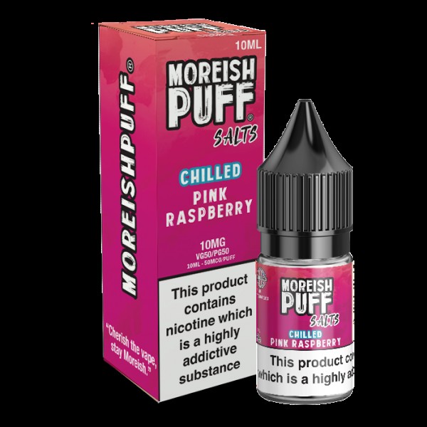 Moreish Puff Salts Pink Raspberry Chilled 10ml Nic...