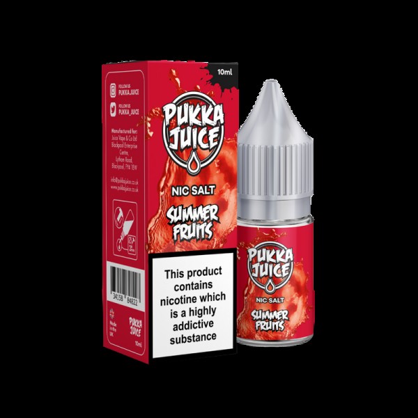 Summer Fruits Nic Salt by Pukka Juice 10ml