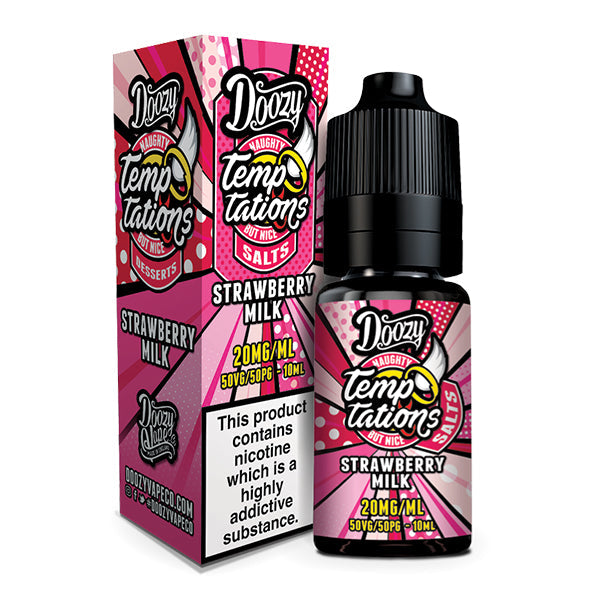 Doozy Temptations Strawberry Milk Nic Salt 10ml E-...