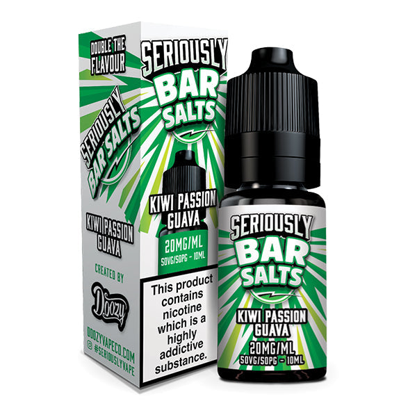 Doozy Vape Seriously Bar Salts: Kiwi Passion Guava 10ml Nic Salt