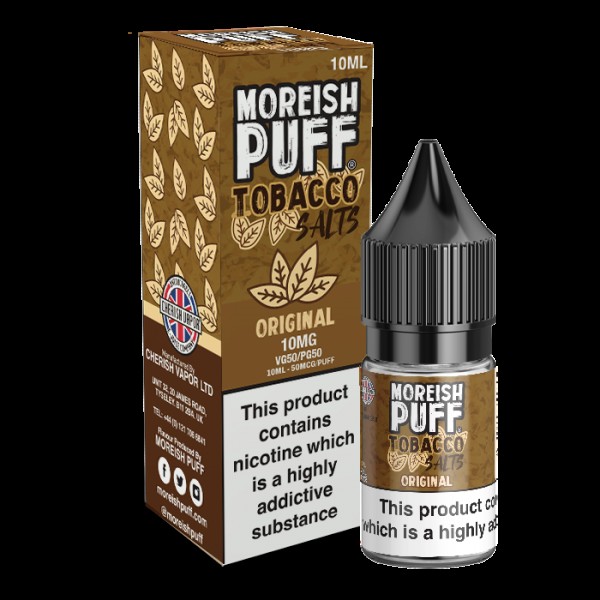 Moreish Puff Salts Original Tobacco 10ml Nic Salt