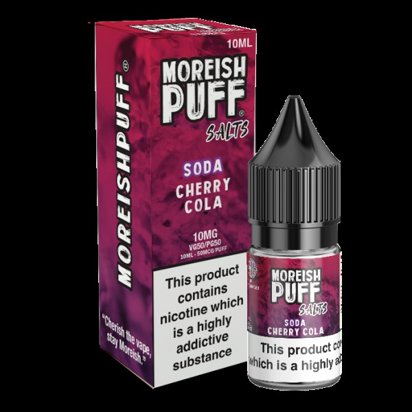 Moreish Puff Salts Cherry Cola Soda 10ml Nic Salt