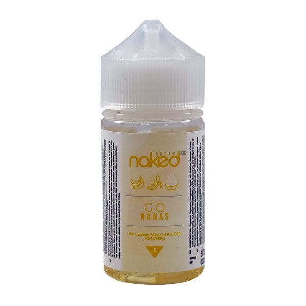 Naked 100 Cream Go Nanas 0mg 50ml Short Fill E-liquid