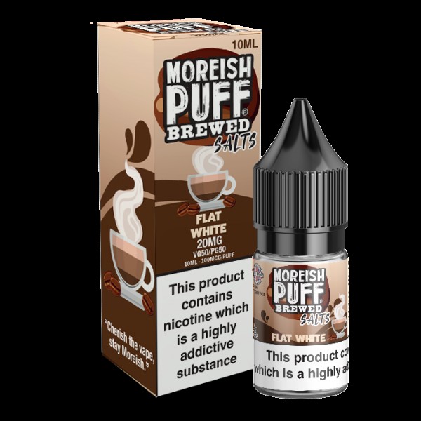 Moreish Puff Salts Flat White 10ml Nic Salt