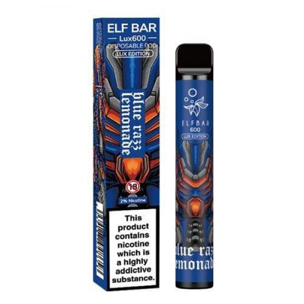 Elf Bar Lux 600 Blue Razz Lemonade Disposable Vape...