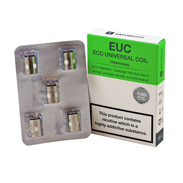 Vaporesso EUC Universal Traditional Replacement Coils 5 Pack (1 Sleeve Included)