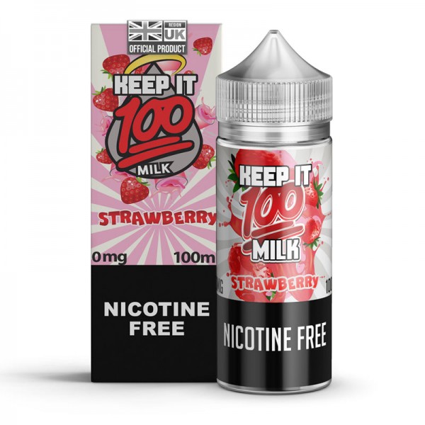 Keep It 100 Strawberry Milk 100ml Short Fill - 0mg