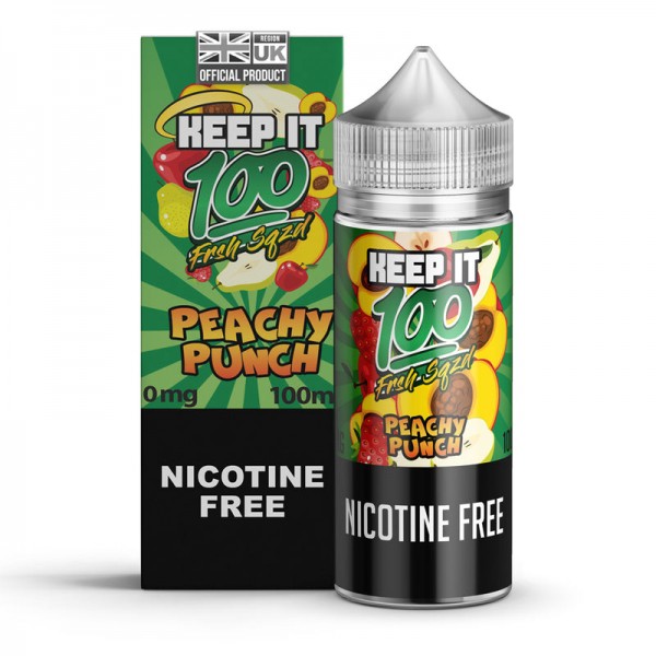 Keep It 100 Peachy Punch 100ml Short Fill - 0mg