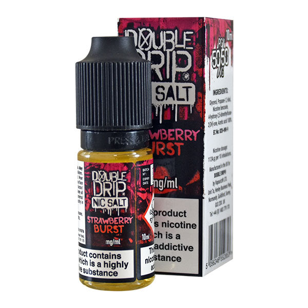 Double Drip Co Strawberry Burst 10ml Nic Salt E-Li...