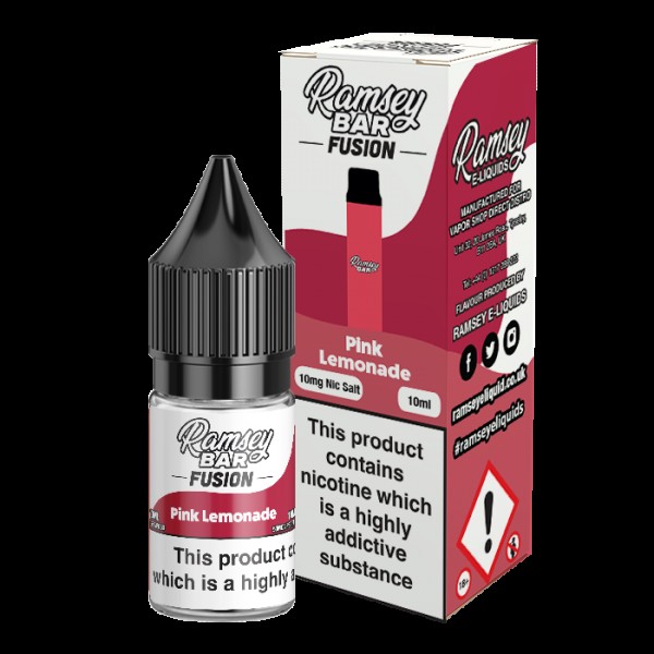 Ramsey E-Liquids Fusion: Pink Lemonade 10ml Nic Sa...