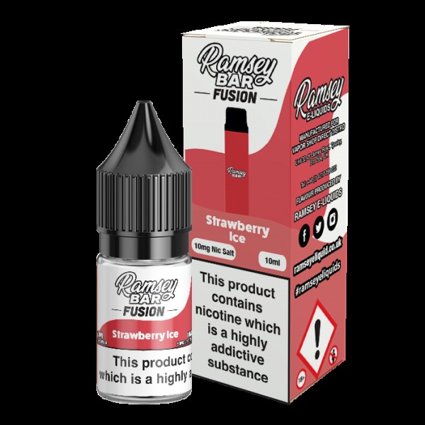 Ramsey E-Liquids Fusion: Strawberry Ice 10ml Nic Salt