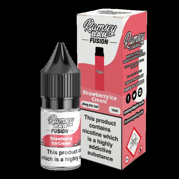 Ramsey Bar Fusion Strawberry Ice Cream 10ml Nic Sa...