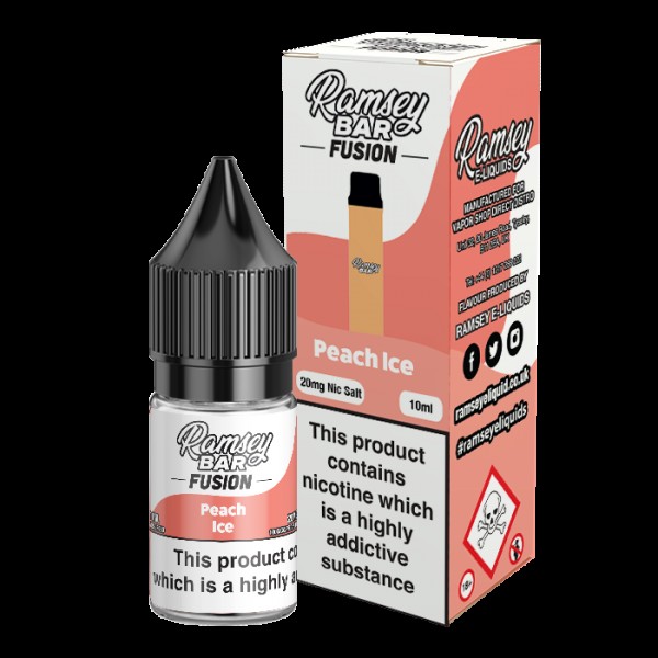 Ramsey Bar Fusion Peach Ice 10ml Nic Salt