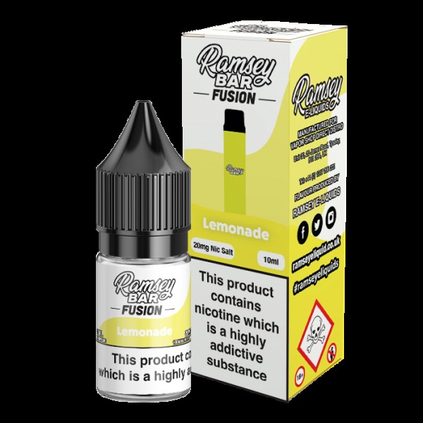 Ramsey Bar Fusion Lemonade 10ml Nic Salt