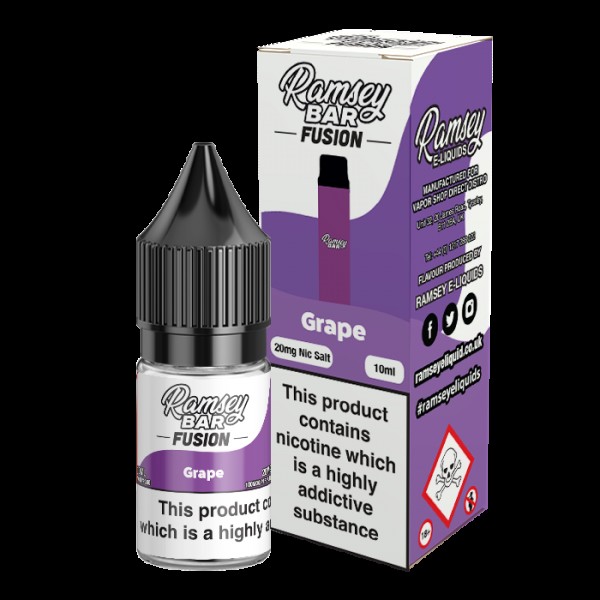 Ramsey Bar Fusion Grape 10ml Nic Salt