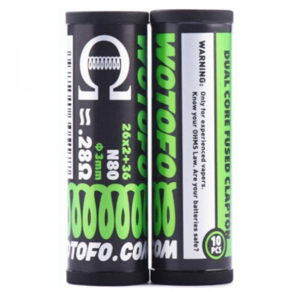 Wotofo Dual Core Fused Clapton Ni80 3mm - 0.90ohm ...